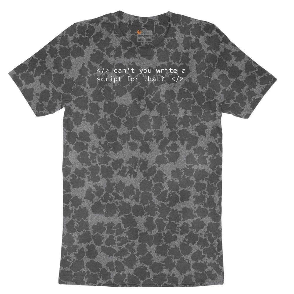 Can't You Write a Script for That Ladies Short Sleeve Tee - Black Leopard