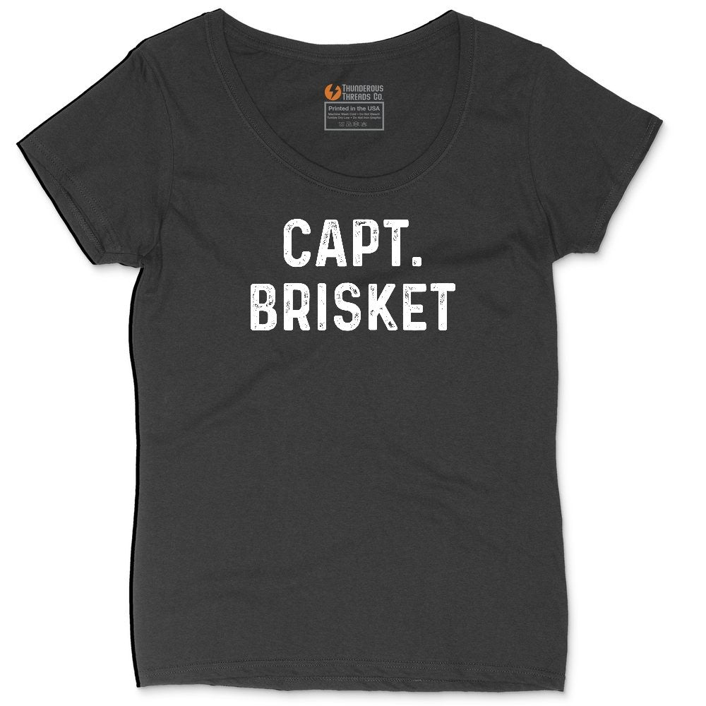 Capt Brisket Ladies Curvy Tee - Black