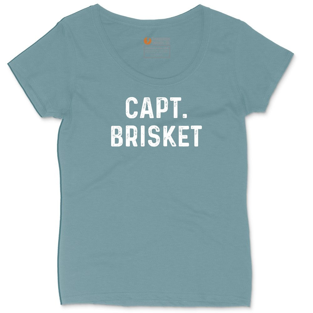 Capt Brisket Ladies Curvy Tee - Surf Blackout