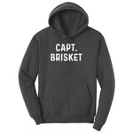 Capt Brisket Ladies Hoodie - Dark Heather Grey