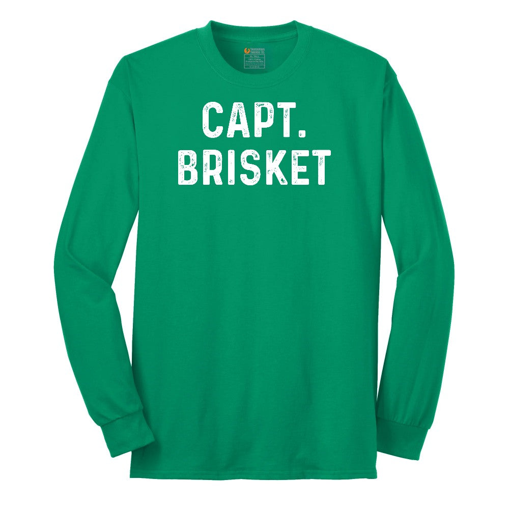 Capt Brisket Long Sleeve Tee - Kelly Green