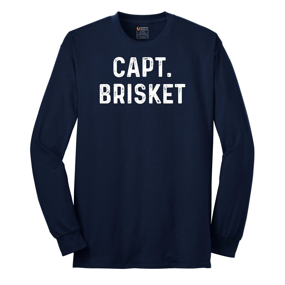 Capt Brisket Long Sleeve Tee - Navy
