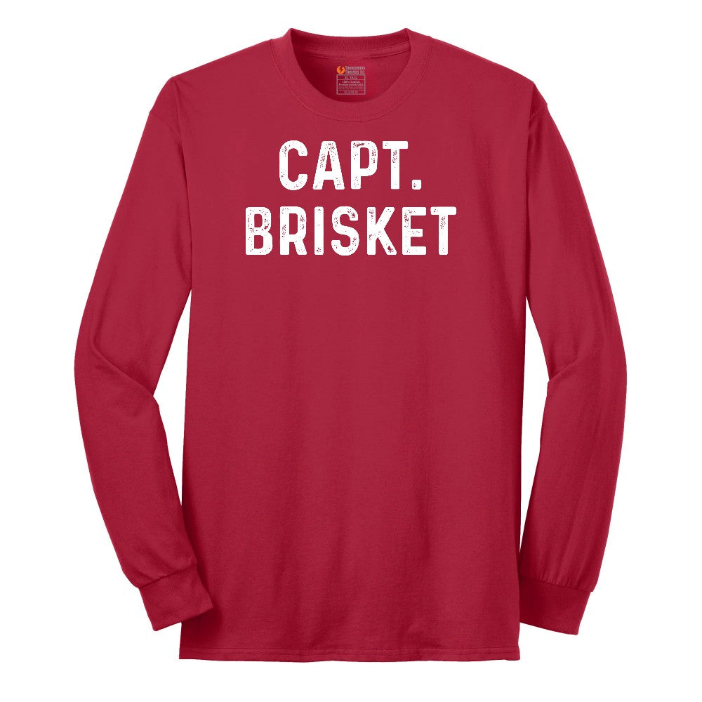 Capt Brisket Long Sleeve Tee - Red