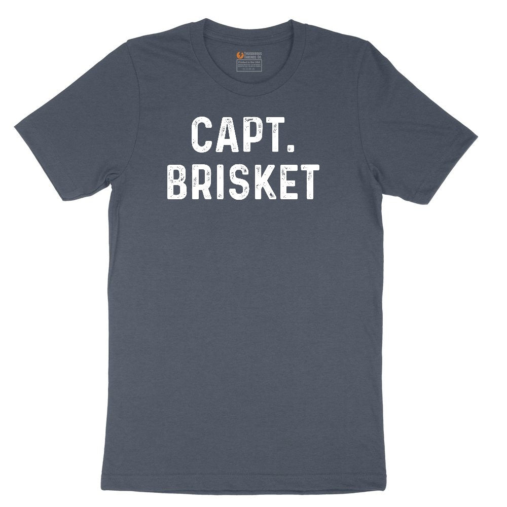 Capt Brisket Youth Short Sleeve Tee - Heather Navy