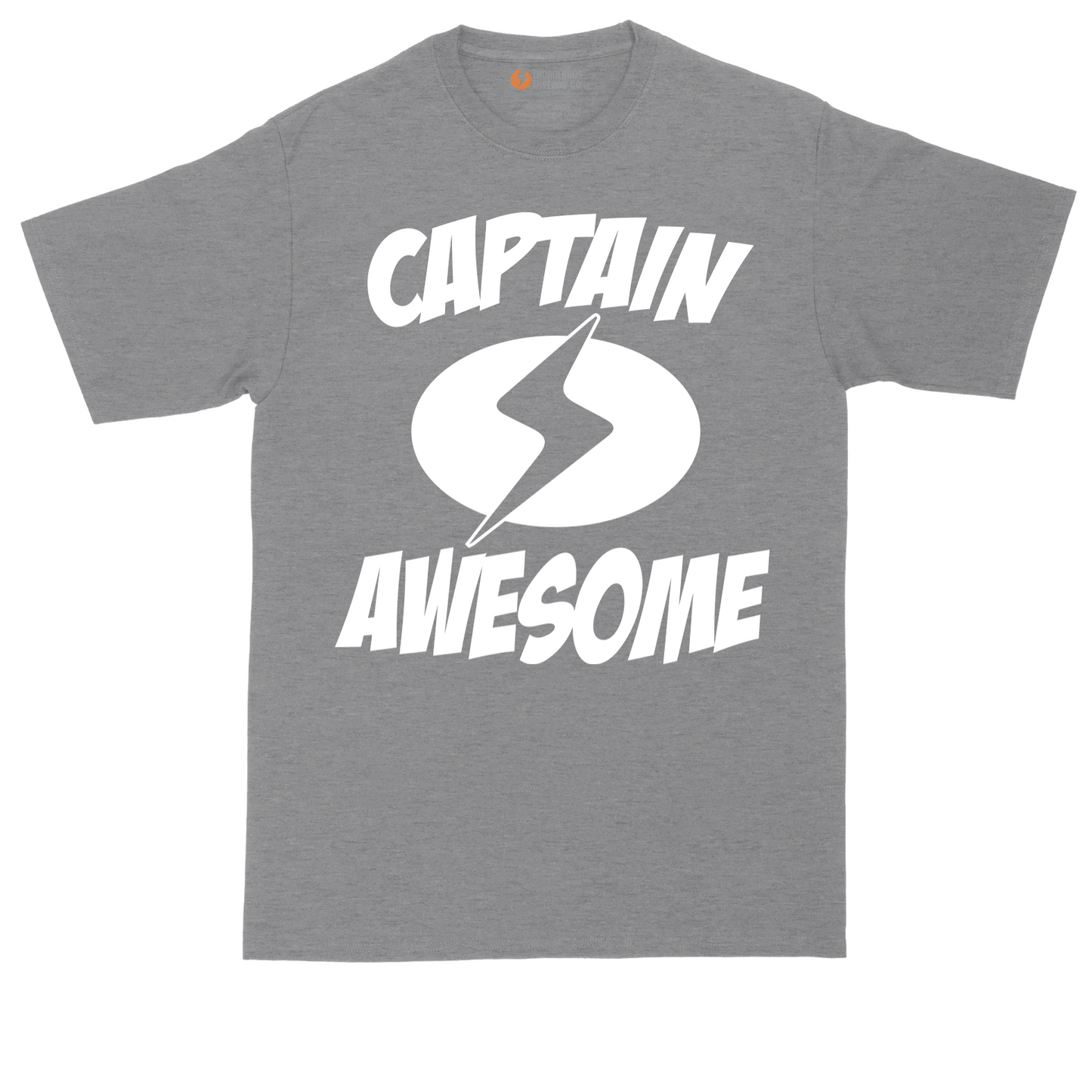 Captain Awesome tall t-shirt for men in Athletic Heather