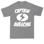 Captain Awesome tall t-shirt for men in Athletic Heather