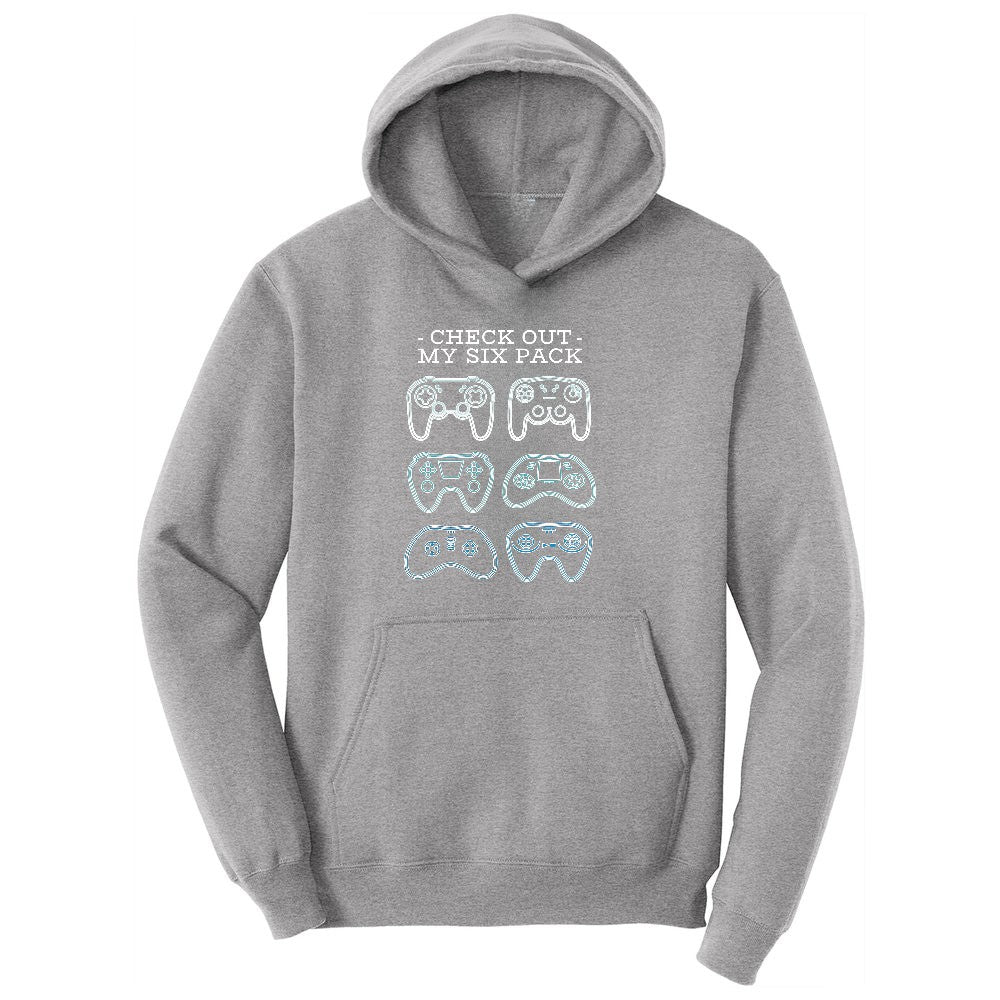 Check Out My Six Pack Video Game Version - Mens & Ladies T-Shirt Ladies Hoodie - Athletic Heather
