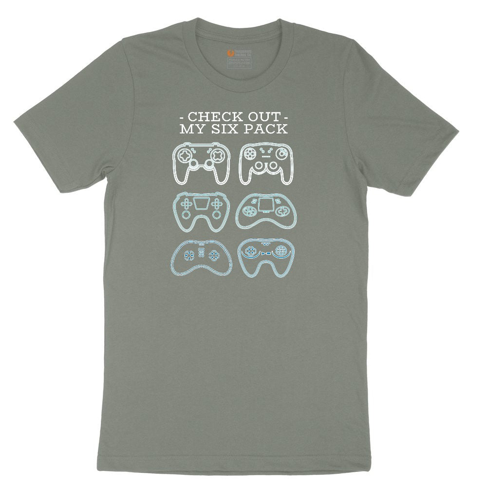 Check Out My Six Pack Video Game Version - Mens & Ladies T-Shirt Ladies Short Sleeve Tee - Bamboo Blackout