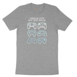 Check Out My Six Pack Video Game Version - Mens & Ladies T-Shirt Ladies Short Sleeve Tee - Granite Heather
