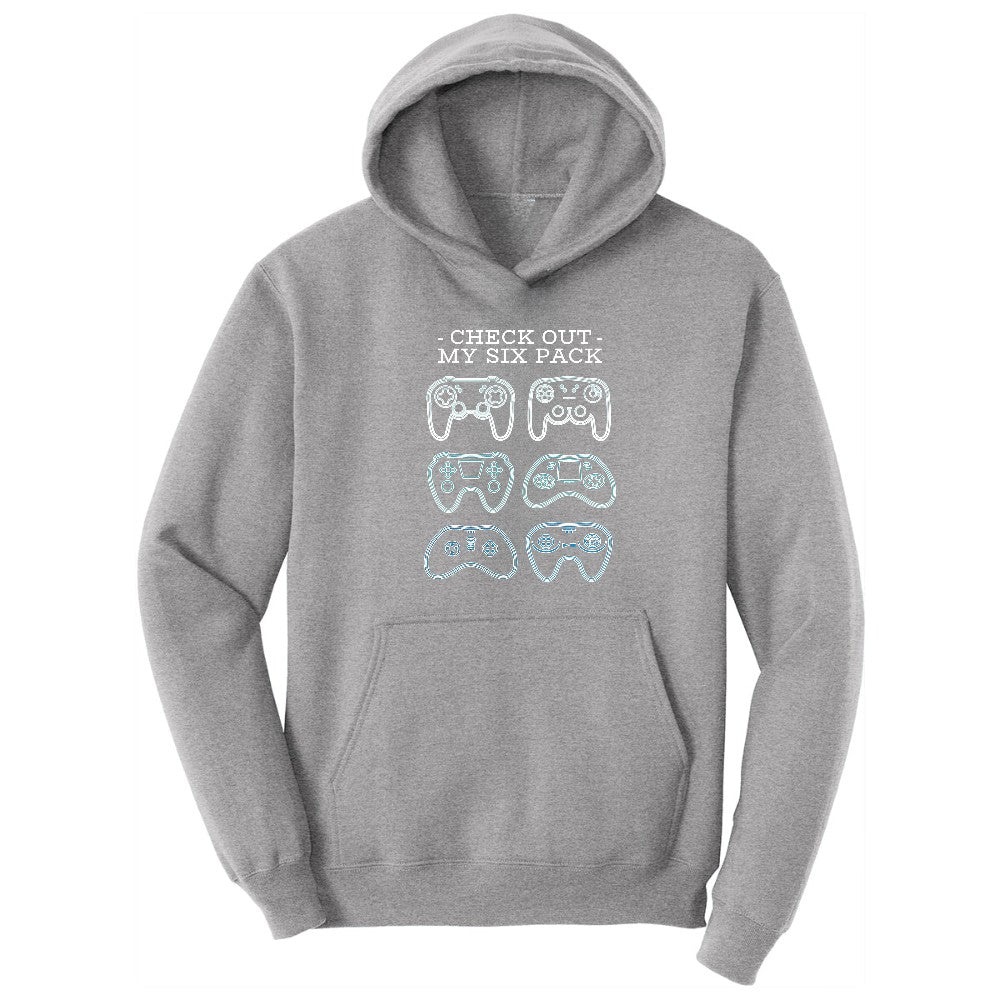 Check Out My Six Pack Video Game Version - Mens & Ladies T-Shirt Hoodie - Athletic Heather