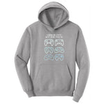 Check Out My Six Pack Video Game Version - Mens & Ladies T-Shirt Hoodie - Athletic Heather