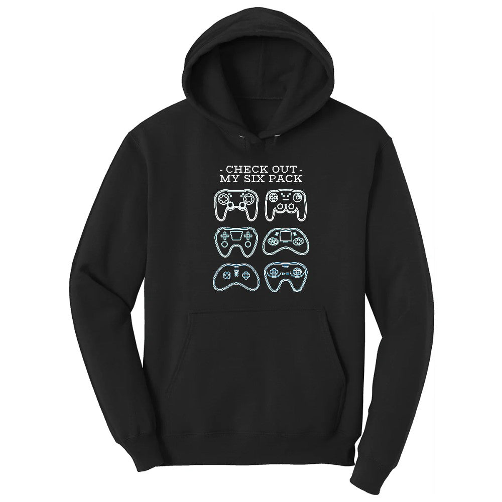 Check Out My Six Pack Video Game Version - Mens & Ladies T-Shirt Hoodie - Jet Black