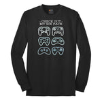 Check Out My Six Pack Video Game Version - Mens & Ladies T-Shirt Long Sleeve Tee - Jet Black