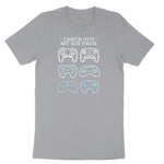 Check Out My Six Pack Video Game Version - Mens & Ladies T-Shirt Short Sleeve Tee - Athletic Heather Grey