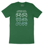 Check Out My Six Pack Video Game Version - Mens & Ladies T-Shirt Short Sleeve Tee - Athletic Kelly