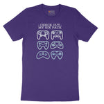 Check Out My Six Pack Video Game Version - Mens & Ladies T-Shirt Short Sleeve Tee - Team Purple