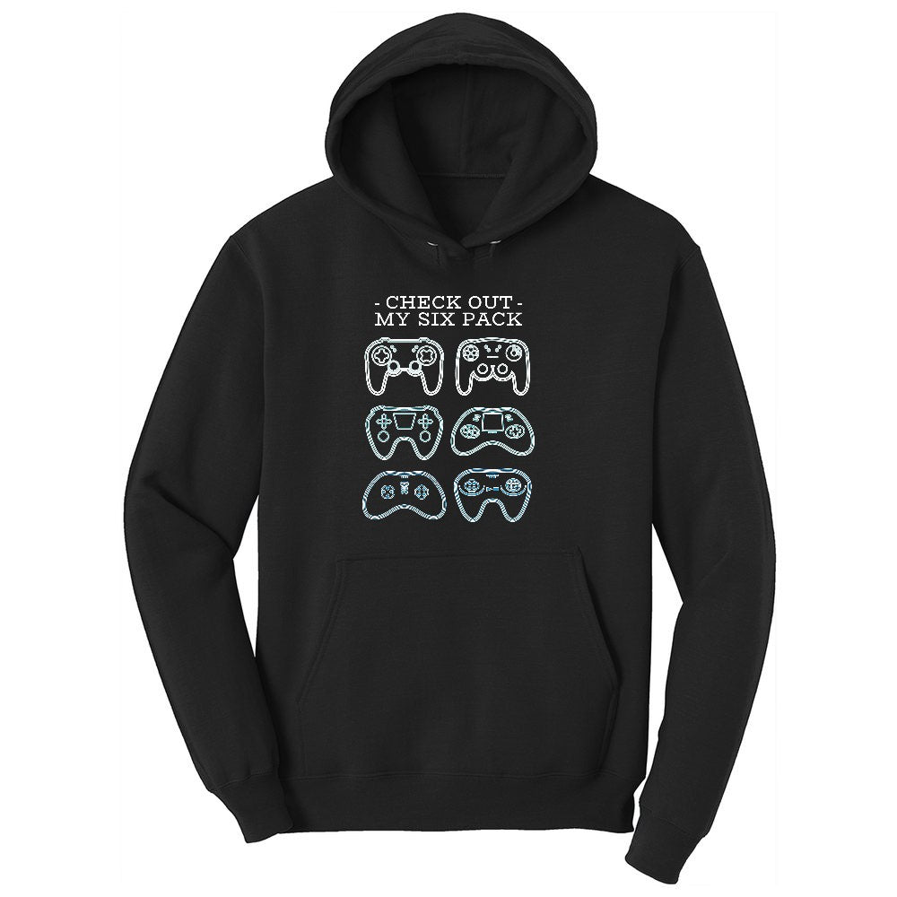 Check Out My Six Pack Video Game Version - Mens & Ladies T-Shirt Toddler Hoodie - Jet Black