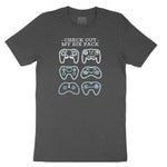 Check Out My Six Pack Video Game Version - Mens & Ladies T-Shirt Toddler Short Sleeve Tee - Dark Heather Grey