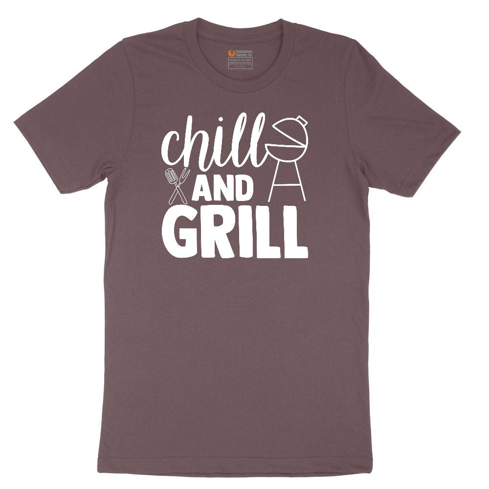 Chill and Grill Ladies Short Sleeve Tee - Sangria Blackout