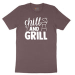 Chill and Grill Ladies Short Sleeve Tee - Sangria Blackout