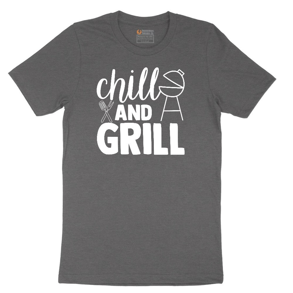 Chill and Grill Short Sleeve Tee - Dark Heather Grey