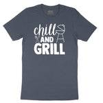 Chill and Grill Toddler Short Sleeve Tee - Heather Navy