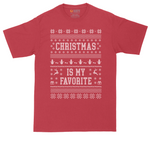 Christmas is My Favorite tall t-shirt for men in Red
