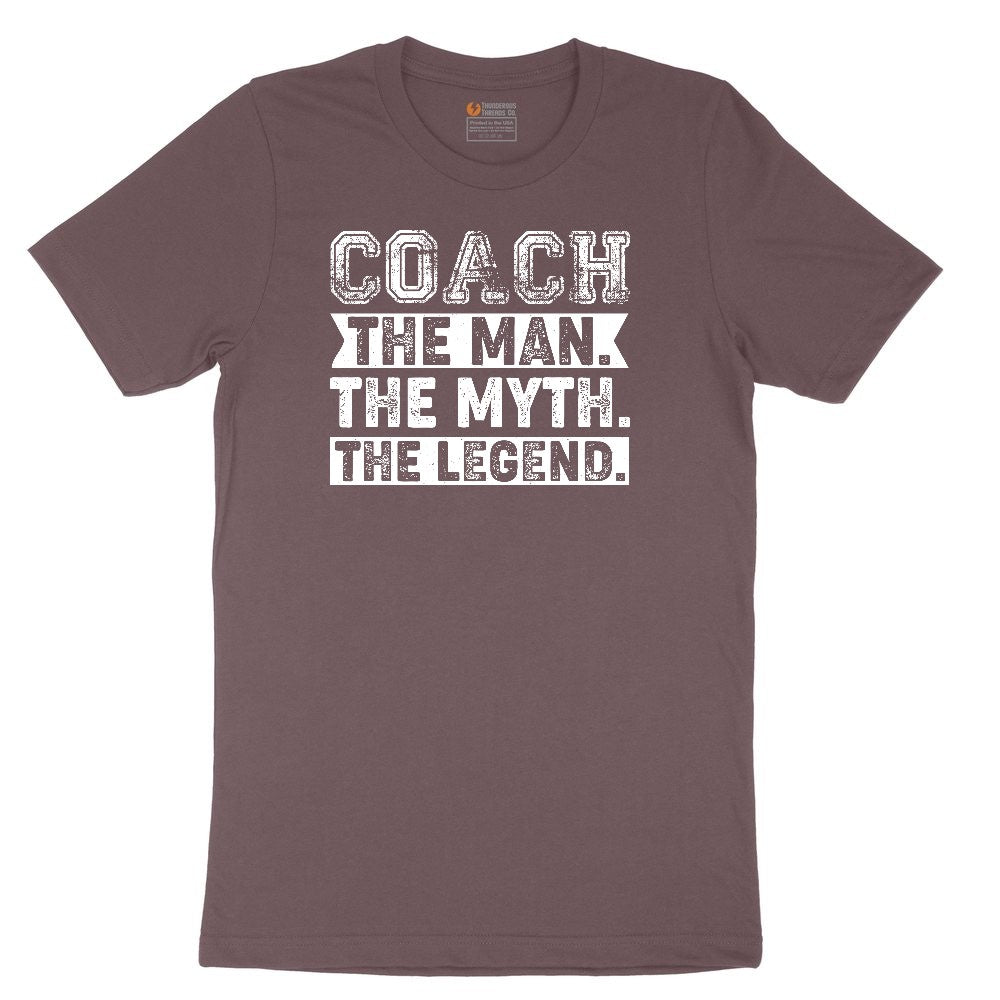 Coach The Man The Myth The Legend Ladies Short Sleeve Tee - Sangria Blackout