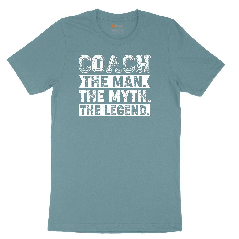 Coach The Man The Myth The Legend Ladies Short Sleeve Tee - Surf Blackout