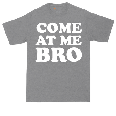 Come At Me Bro tall t-shirt for men in Heather Navy