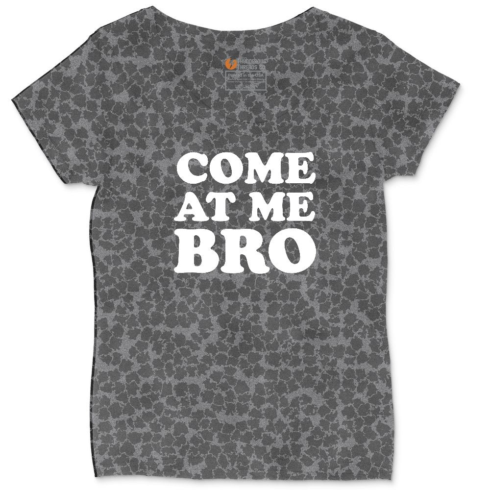 Come At Me Ladies Curvy Tee - Black Leopard