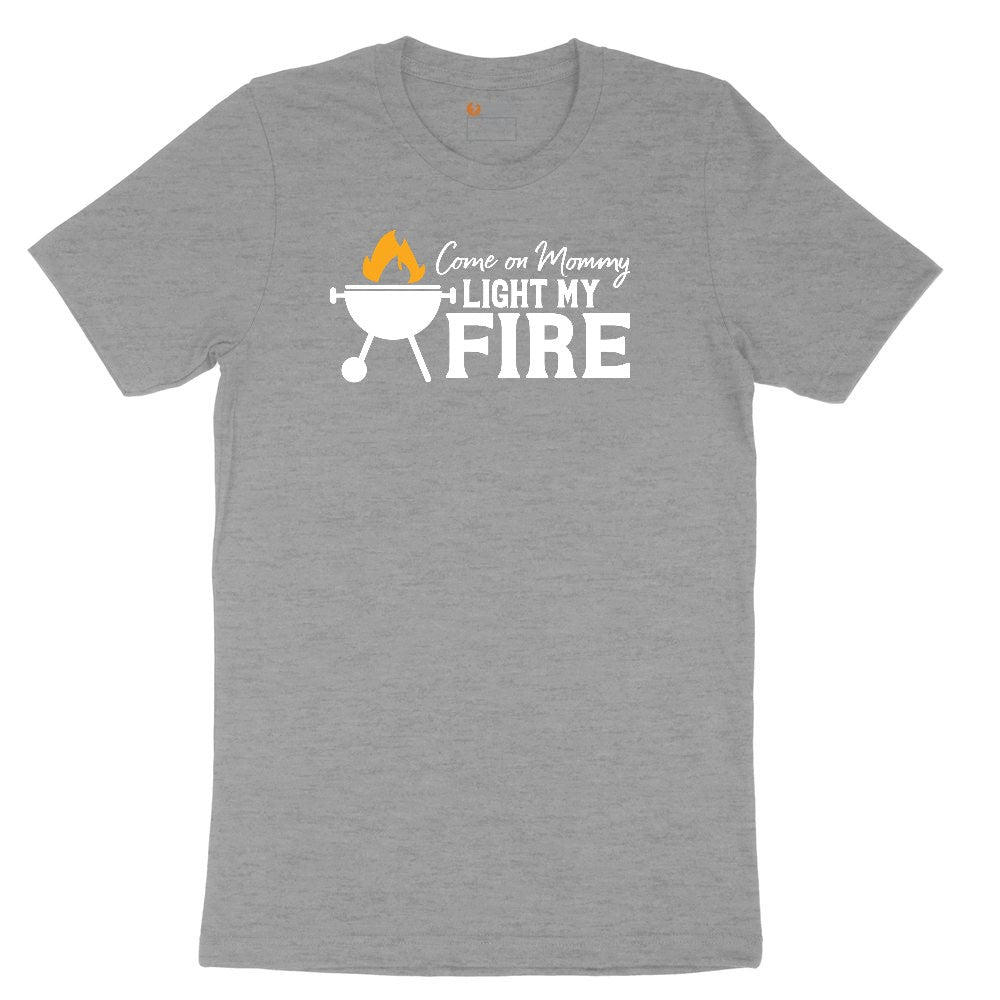 Come On Mommy Light My Fire Ladies Short Sleeve Tee - Granite Heather