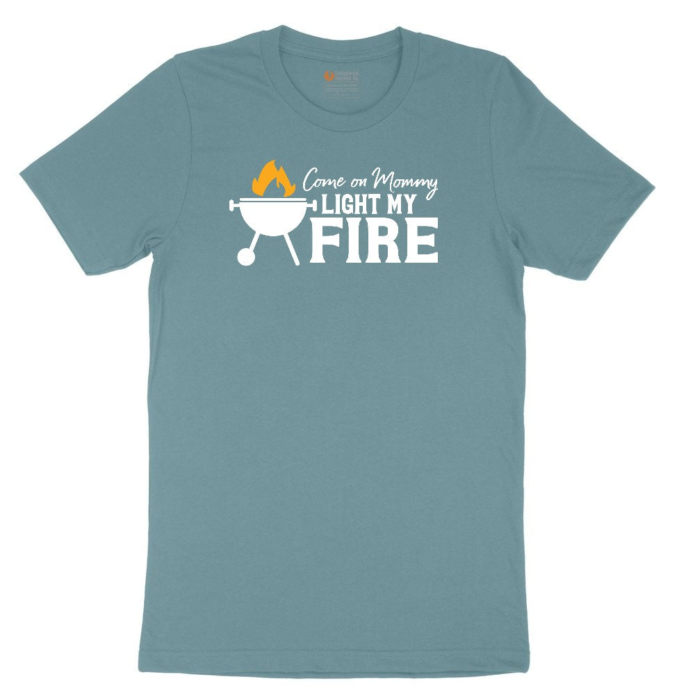 Come On Mommy Light My Fire Ladies Short Sleeve Tee - Surf Blackout