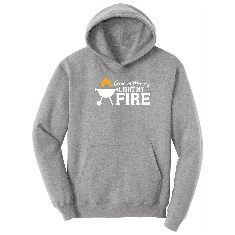 Come On Mommy Light My Fire Hoodie - Athletic Heather