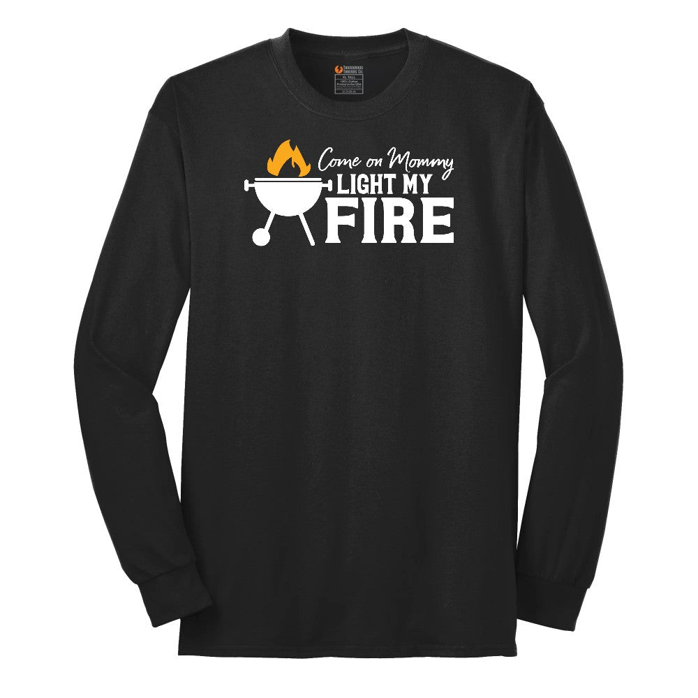 Come On Mommy Light My Fire Long Sleeve Tee - Jet Black