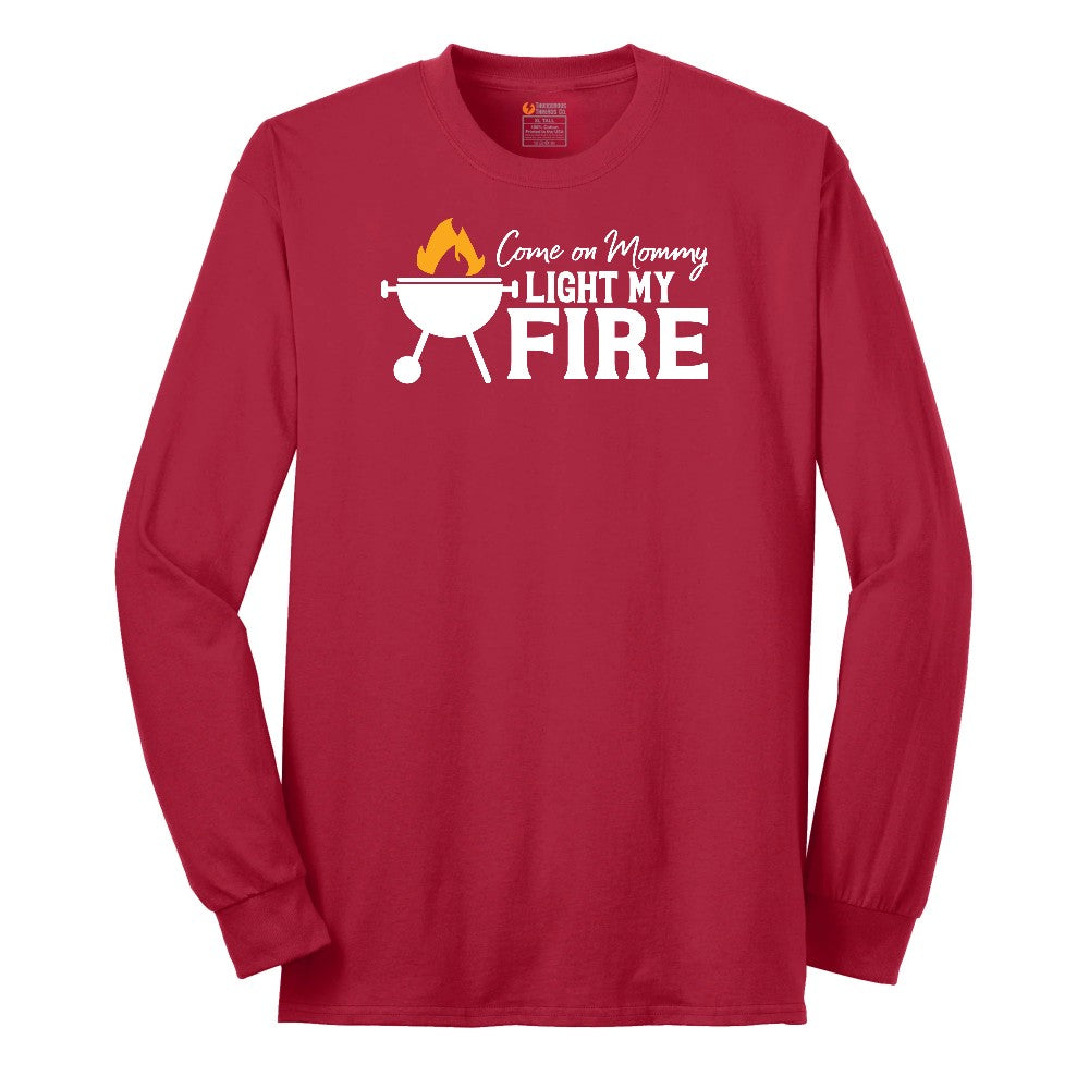 Come On Mommy Light My Fire Long Sleeve Tee - Red