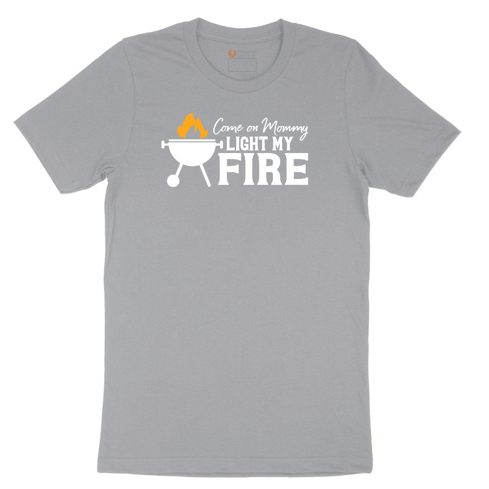 Come On Mommy Light My Fire Short Sleeve Tee - Athletic Heather Grey