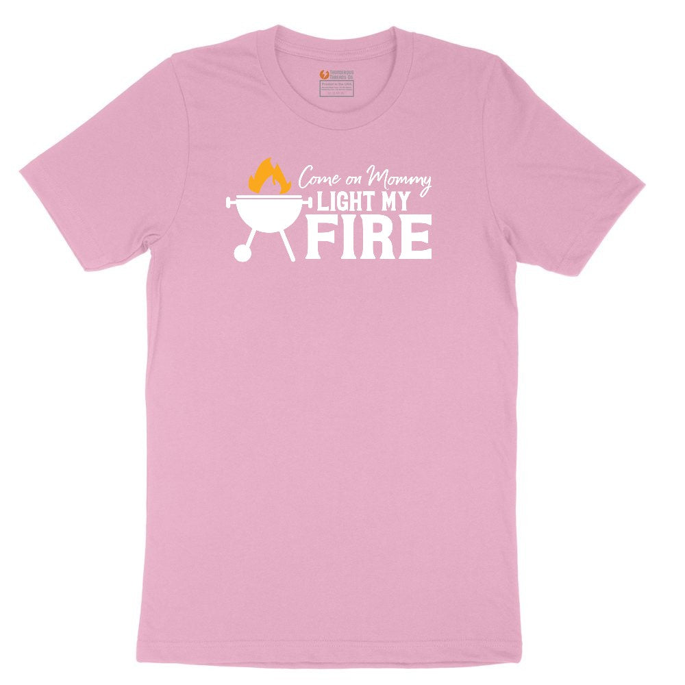 Come On Mommy Light My Fire Toddler Short Sleeve Tee - Candy Pink
