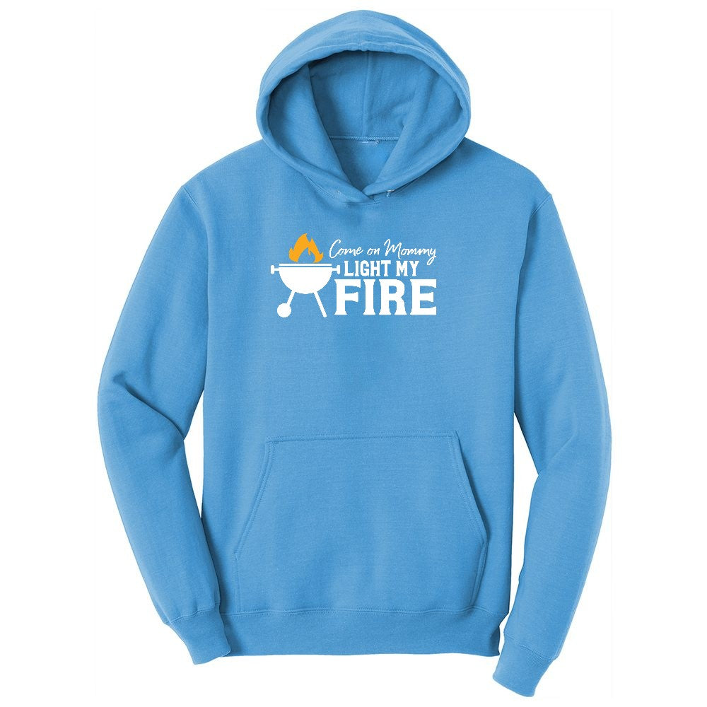 Come On Mommy Light My Fire Youth Hoodie - Aquatic Blue