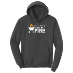 Come On Mommy Light My Fire Youth Hoodie - Dark Heather Grey