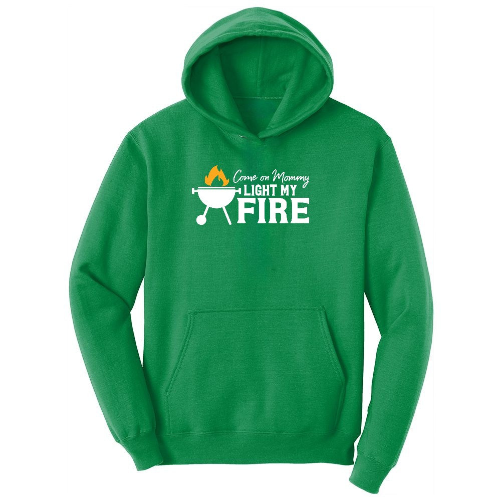 Come On Mommy Light My Fire Youth Hoodie - Kelly Green
