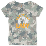 Crazy Cat Lady Ladies Curvy Tee - Vintage Camo