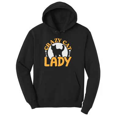 Crazy Cat Lady Ladies Hoodie - Jet Black