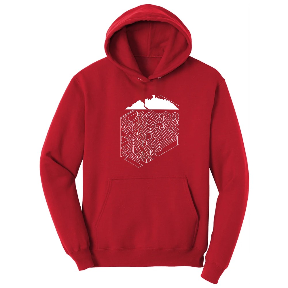 Cube Castle Maze Maze Hoodie - Red