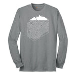 Cube Castle Maze Maze Long Sleeve Tee - Athletic Grey