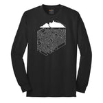 Cube Castle Maze Maze Long Sleeve Tee - Jet Black
