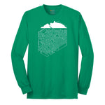 Cube Castle Maze Maze Long Sleeve Tee - Kelly Green