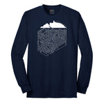 Cube Castle Maze Maze Long Sleeve Tee - Navy