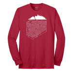 Cube Castle Maze Maze Long Sleeve Tee - Red