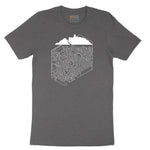 Cube Castle Maze Maze Short Sleeve Tee - Dark Heather Grey